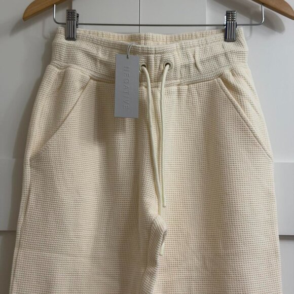 Negative Underwear Waffle Knit Jogger in Cream, Size X-Small - Picture 6 of 9